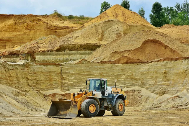 open pit mining, sand, raw materials, degradation, sand pit, truck, excavator, transport, excavator bucket, sandberg, pit, raw materials, truck, truck, excavator, excavator, excavator, excavator, excavator, pit. Equipment Rental Winterization Checklist for Prairie Yards